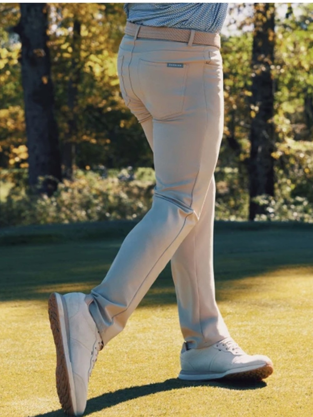 Dunning Men's Classic Golf Chinos in Light Beige- Stone